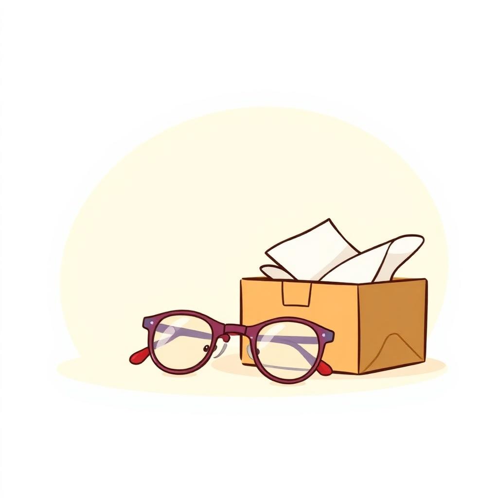 Replacement children's glasses with shipping box